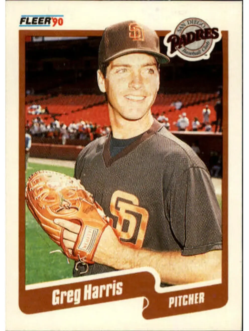 1990 Greg W. Harris Fleer Baseball Card #158